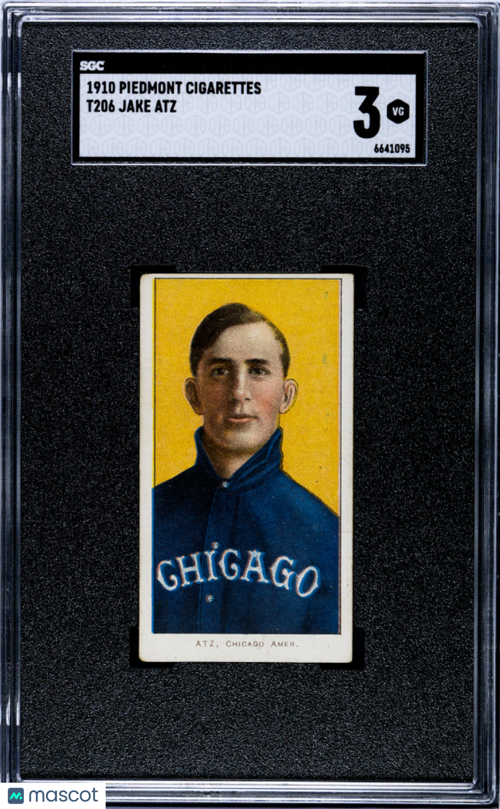 1910 Piedmont Cigarettes (T206) Jake Atz SGC 3