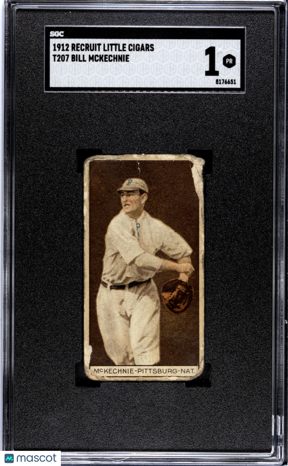 1912 Recruit Little Cigars (T207) Bill Mckechnie SGC 1