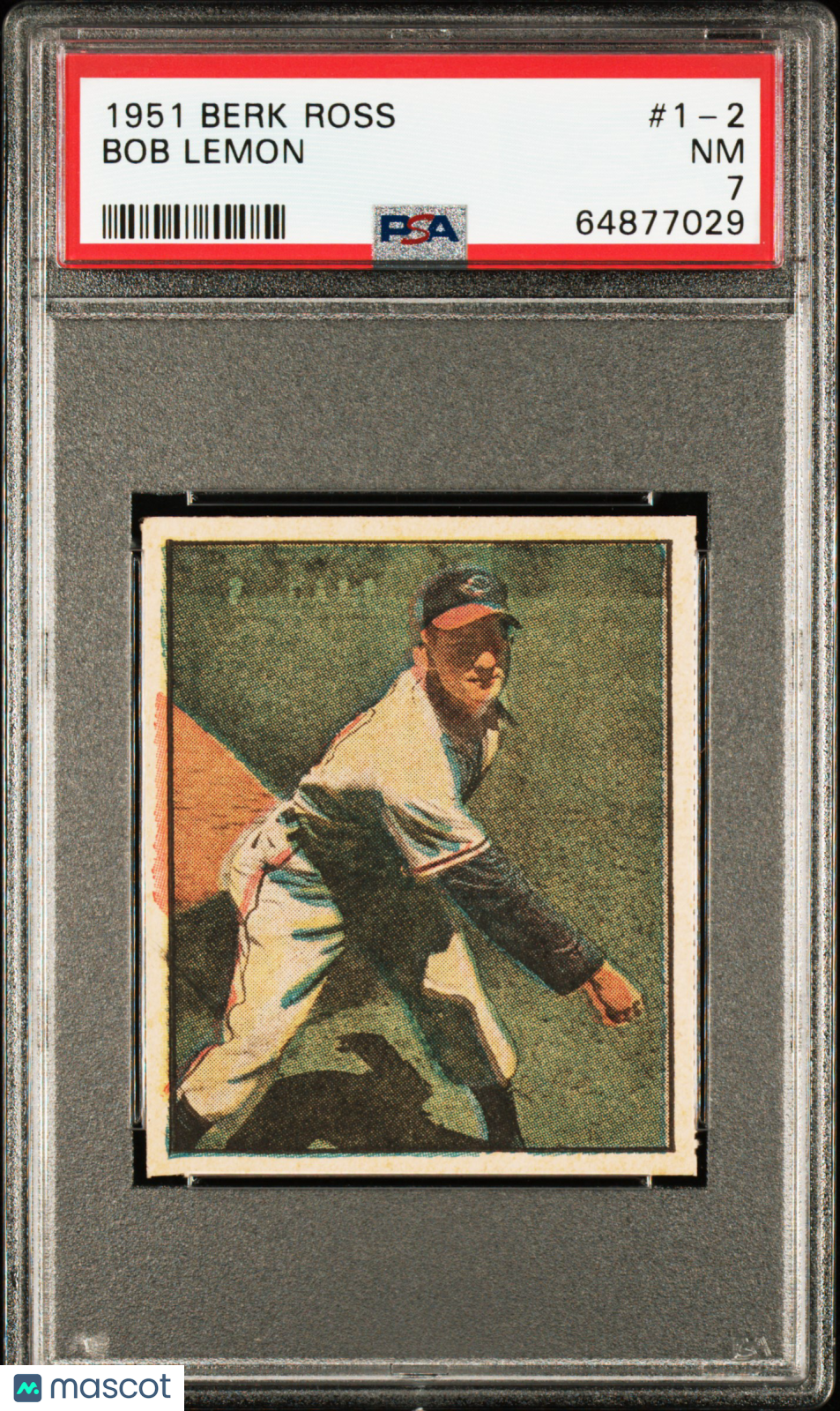 1951 Berk Ross Bob Lemon #1-2 PSA 7