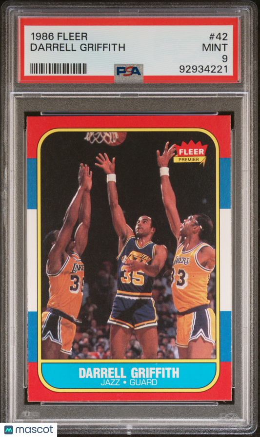1986 Fleer Darrell Griffith #42 PSA 9
