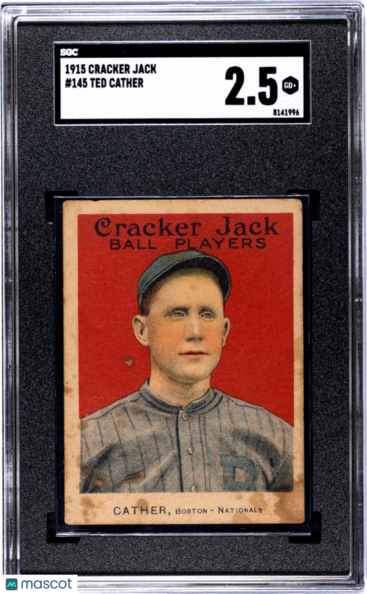1915 Cracker Jack Ted Cather #145 SGC 2.5