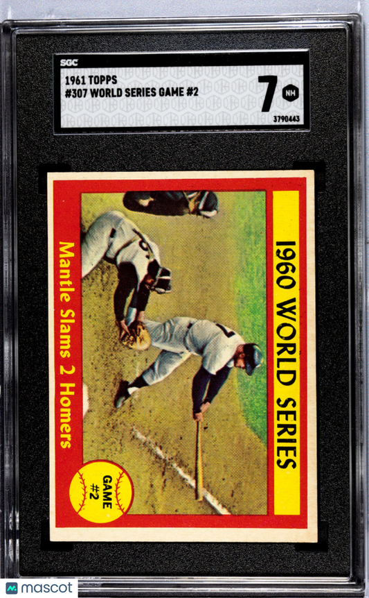1961 Topps World Series Game #2 #307 SGC 7