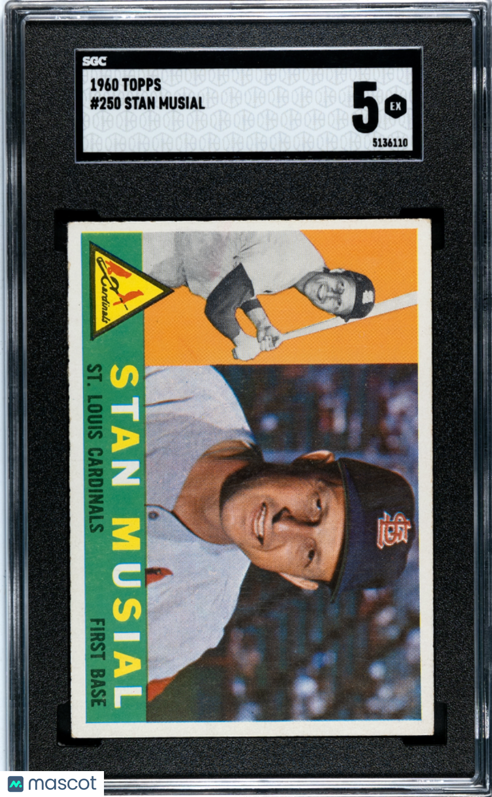 1960 Topps Stan Musial #250 SGC 5