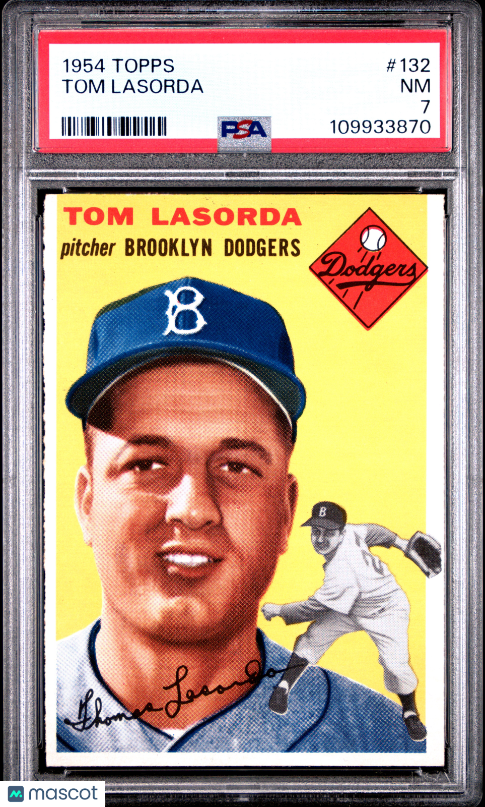 1954 Topps Tom Lasorda #132 PSA 7