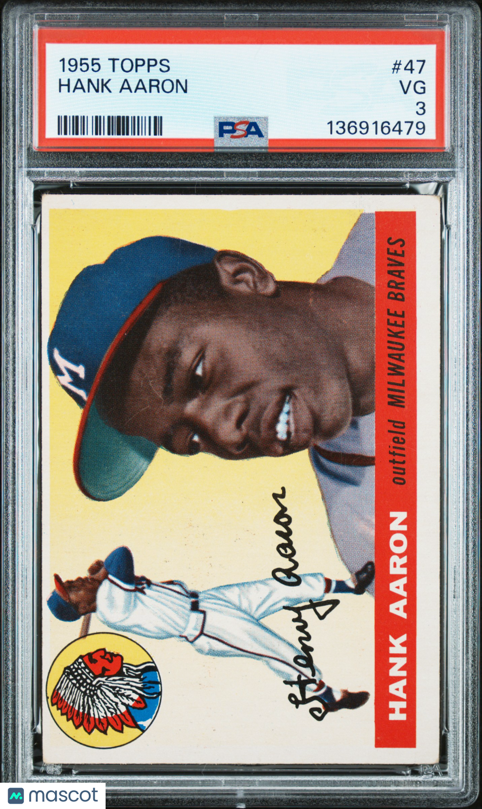 1955 Topps Hank Aaron #47 PSA 3
