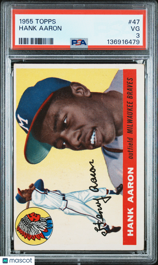 1955 Topps Hank Aaron #47 PSA 3