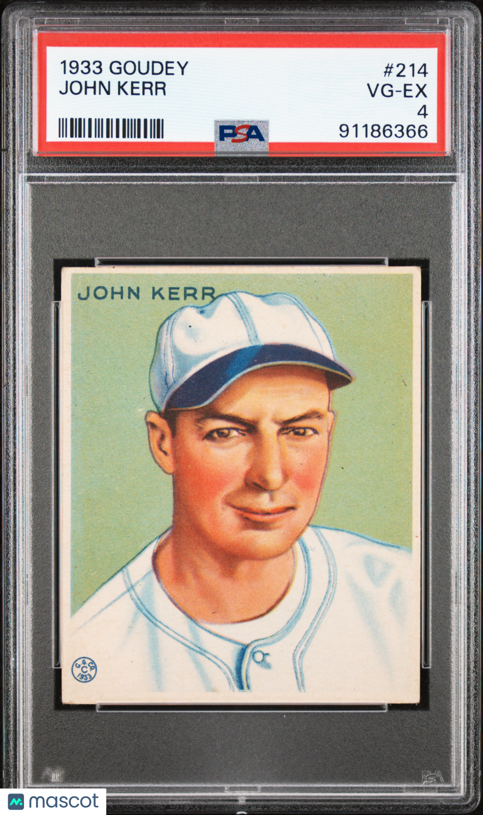 1933 Goudey John Kerr #214 PSA 4