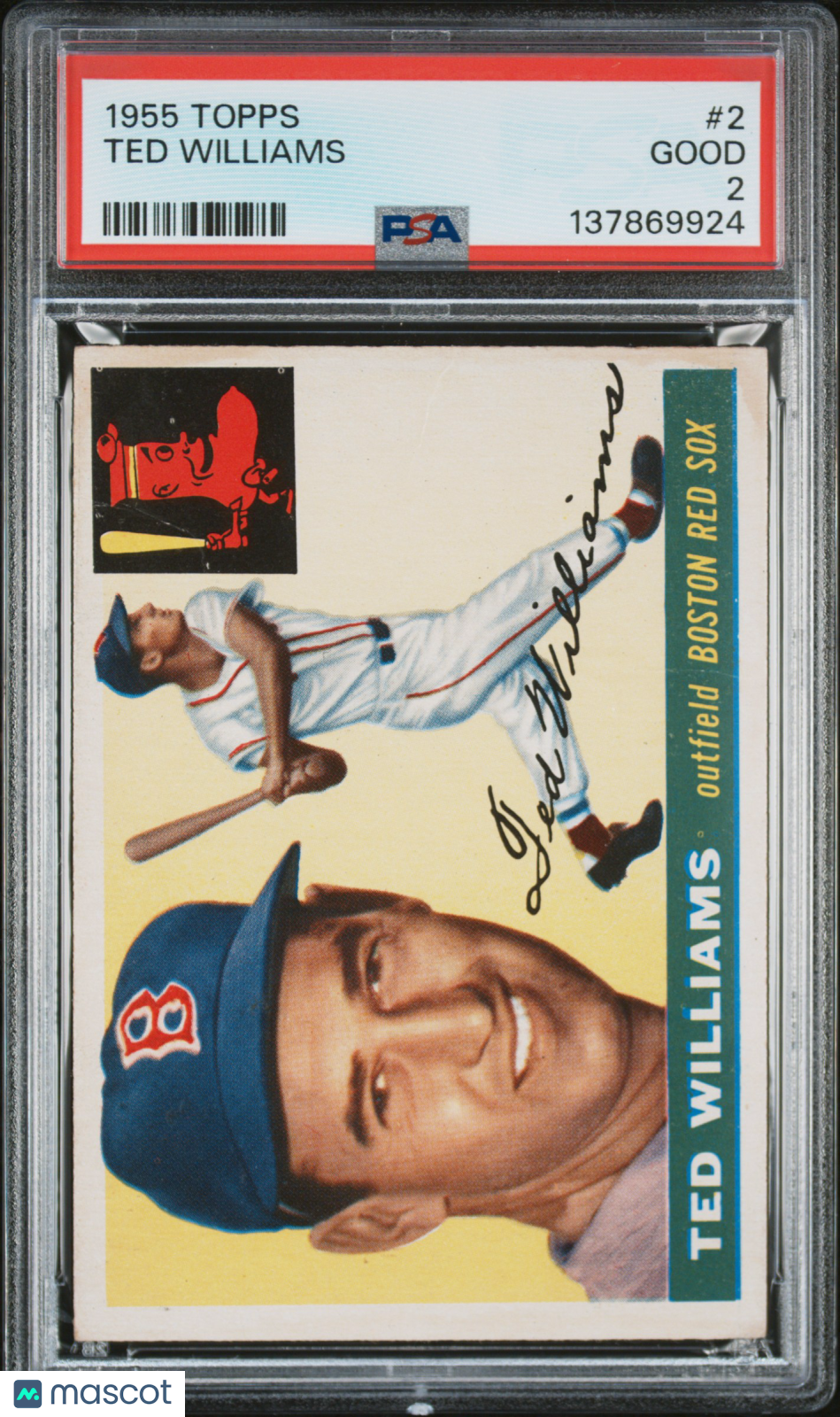 1955 Topps Ted Williams #2 PSA 2