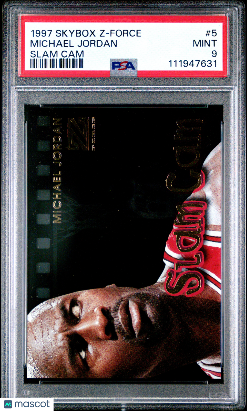 1997 Skybox Z-Force Slam Cam Michael Jordan #5 PSA 9