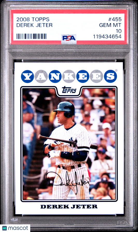 2008 Topps Derek Jeter #455 PSA 10