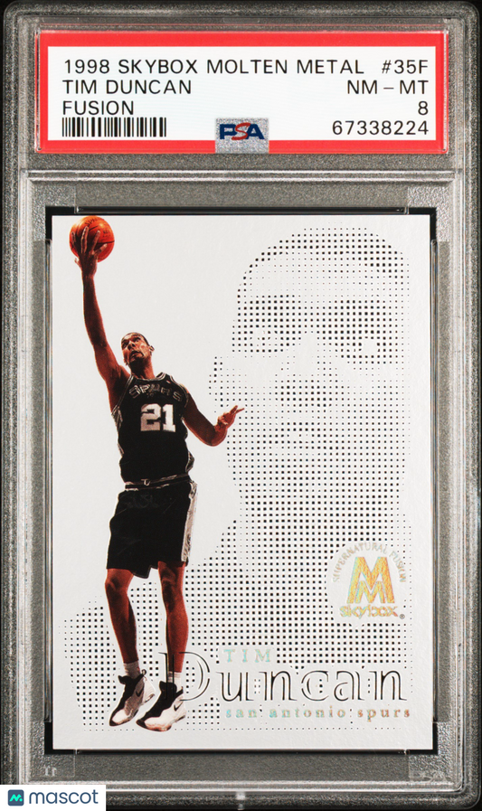 1998 Skybox Molten Metal Fusion Tim Duncan #35F PSA 8