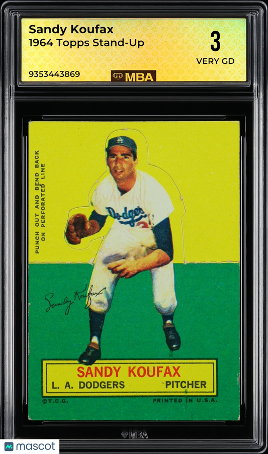 1964 Topps Stand-Up Sandy Koufax MBA 3