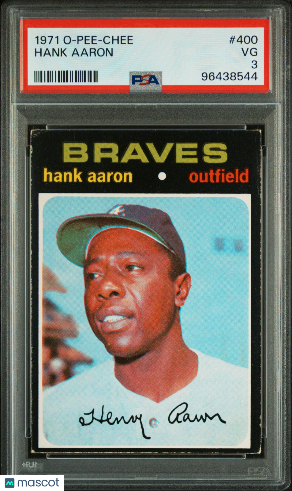 1971 O-Pee-Chee Hank Aaron #400 PSA 3