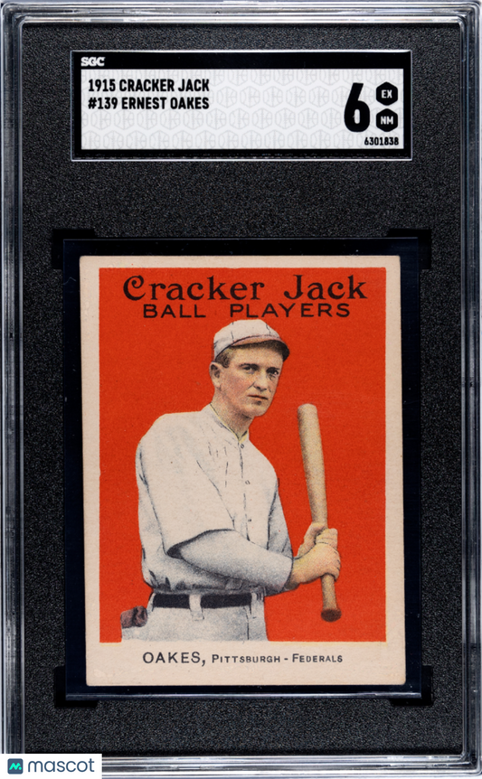 1915 Cracker Jack Ernest Oakes #139 SGC 6