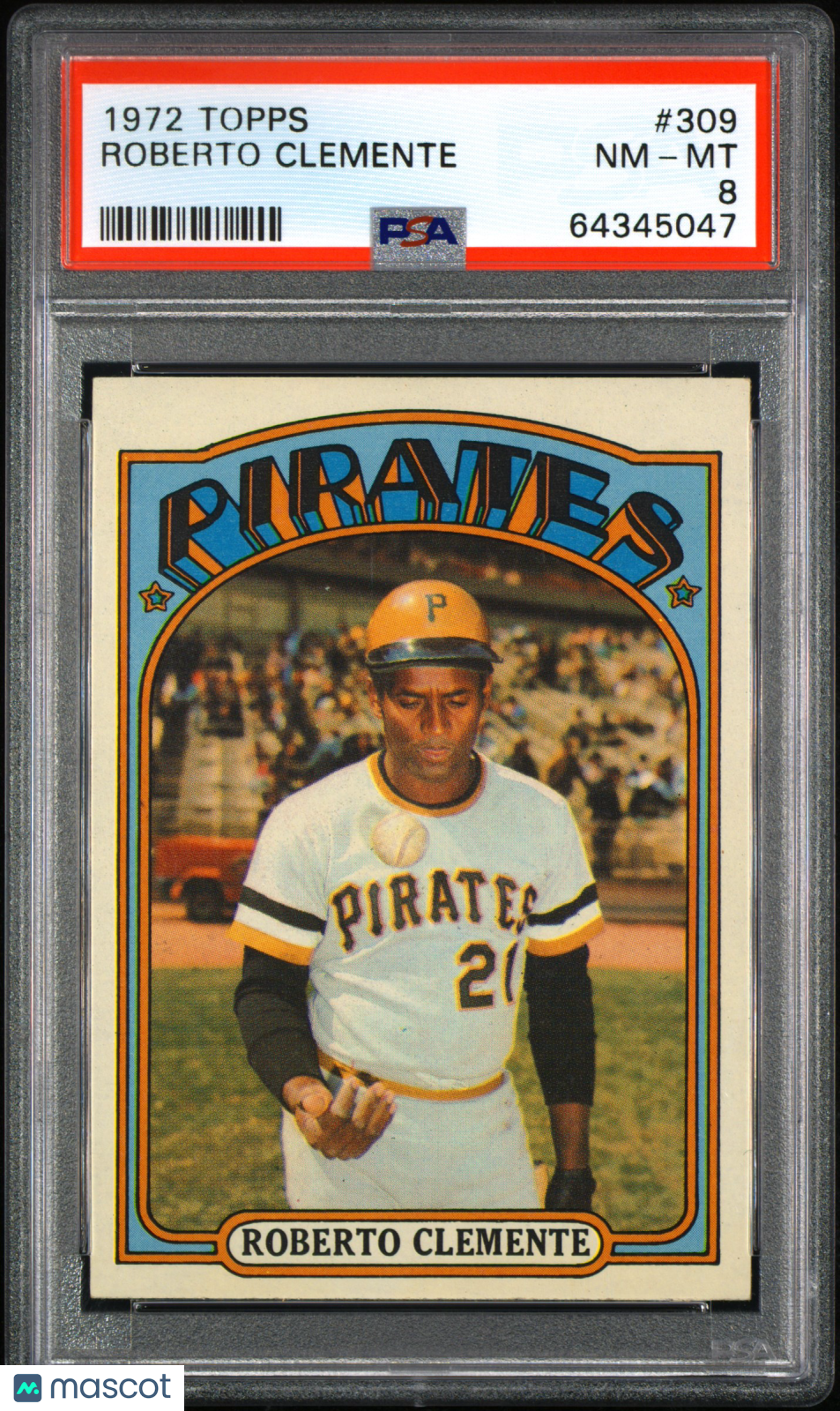 1972 Topps Roberto Clemente #309 PSA 8