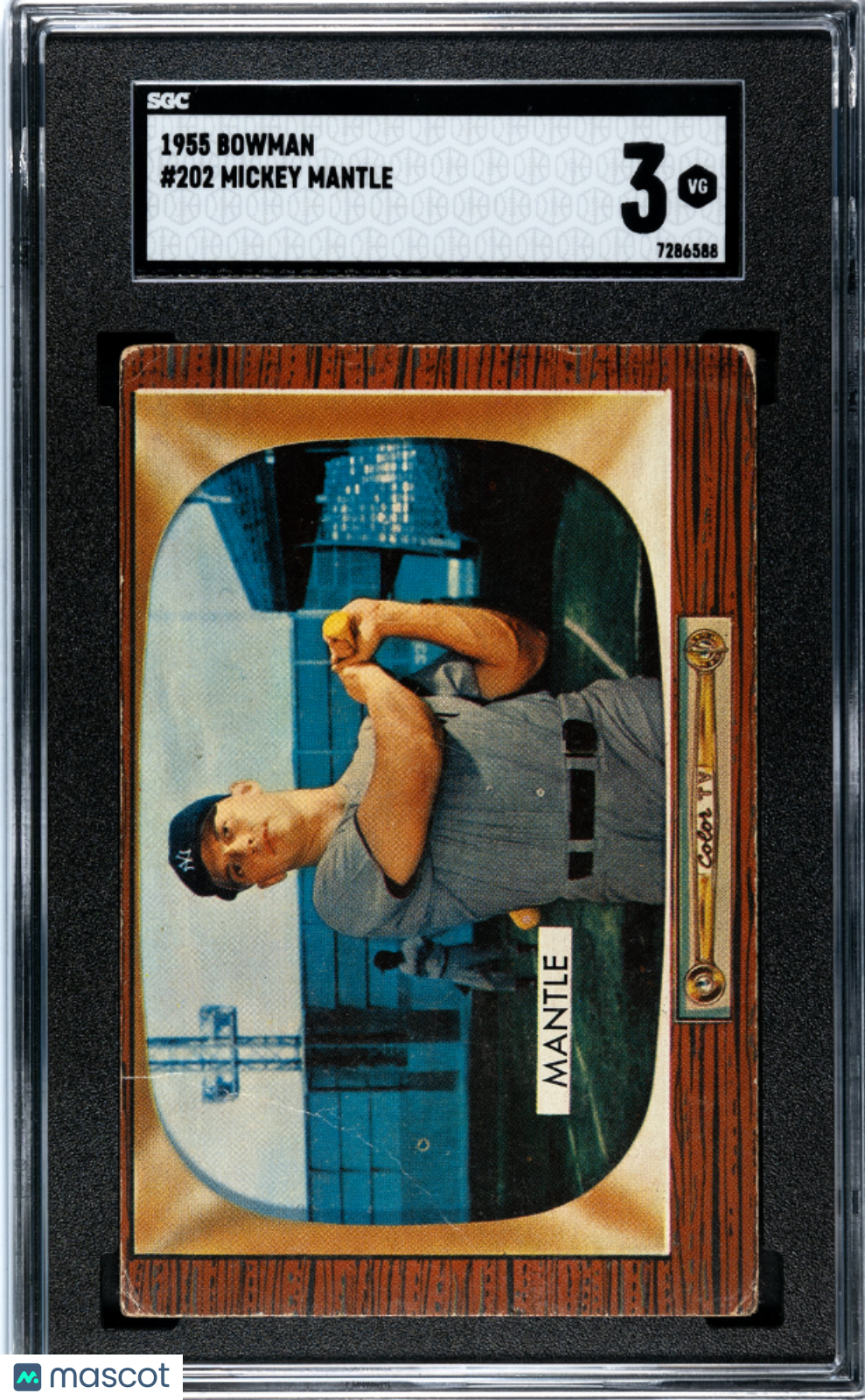 1955 Bowman Mickey Mantle #202 SGC 3