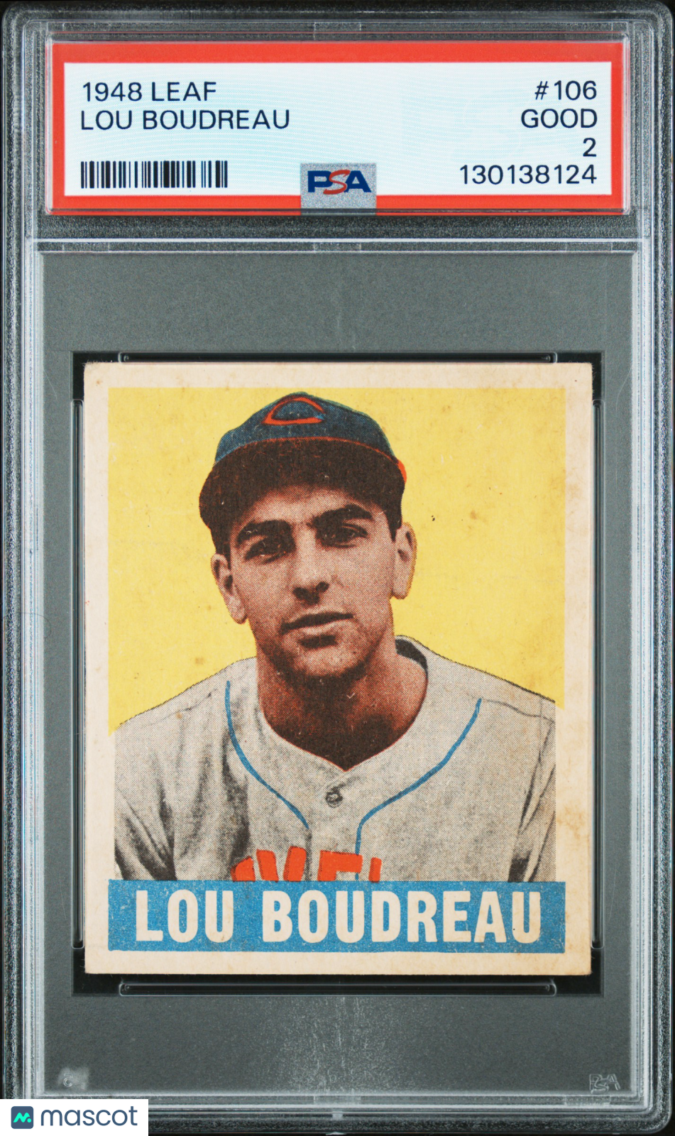 1948 Leaf Lou Boudreau #106 PSA 2