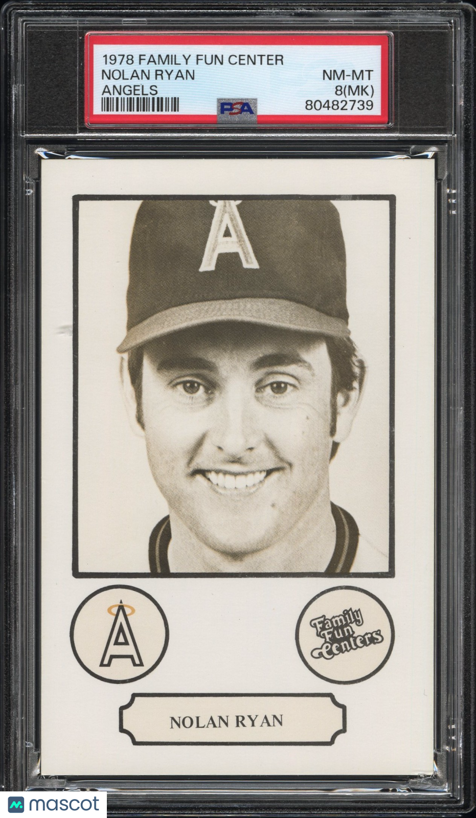 1978 Family Fun Center Angels Nolan Ryan PSA 8 MK