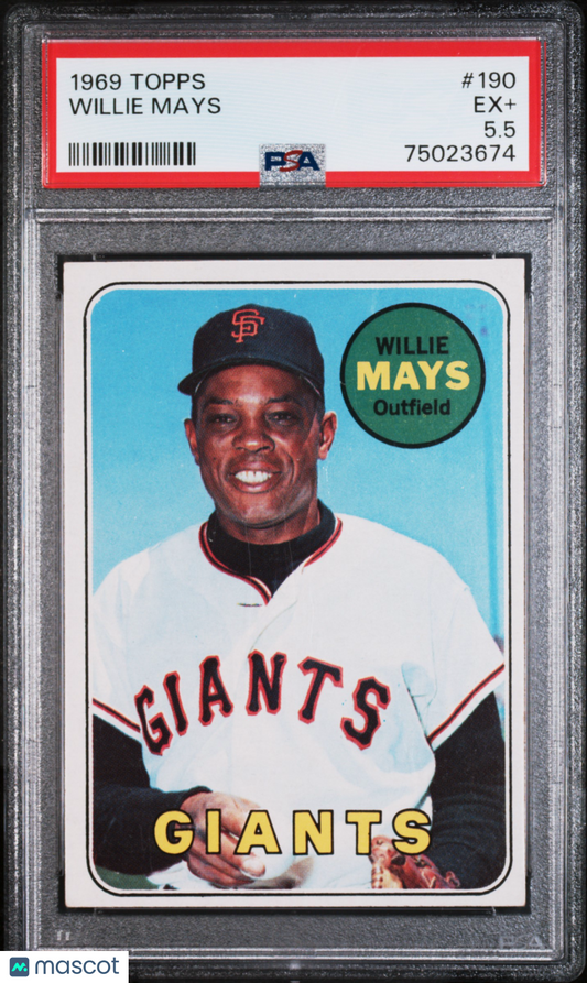 1969 Topps Willie Mays #190 PSA 5.5