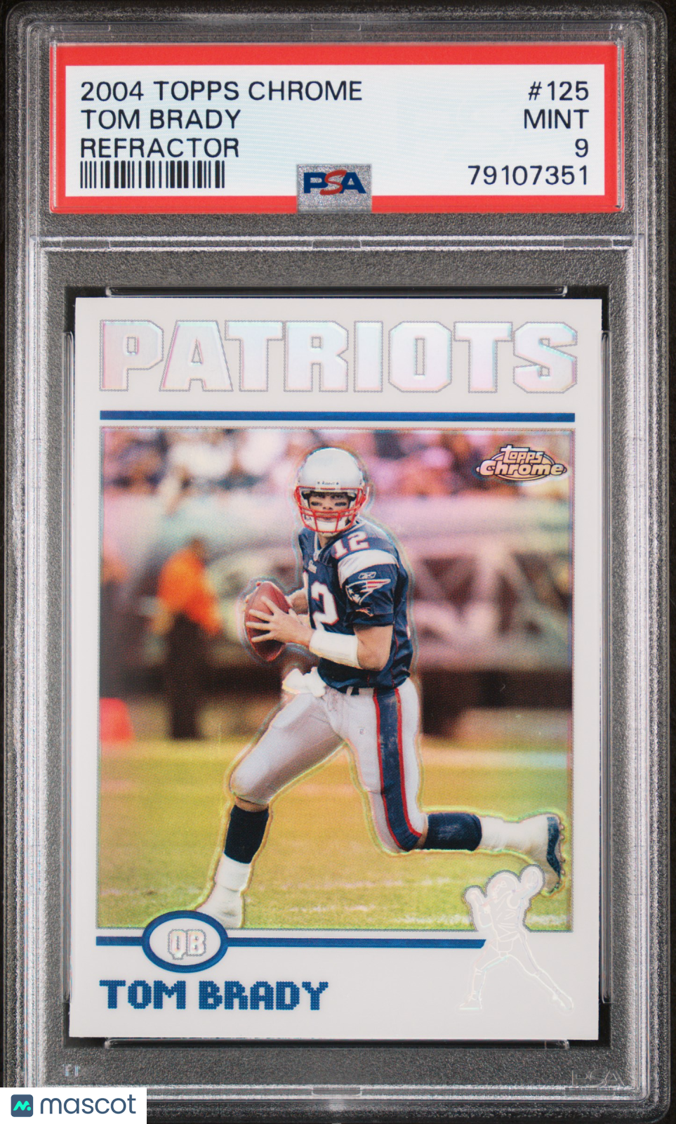 2004 Topps Chrome Tom Brady #125 Refractor PSA 9