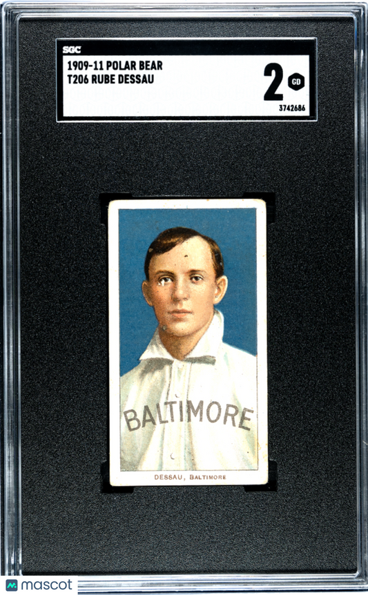 1909 Polar Bear (T206) Rube Dessau SGC 2