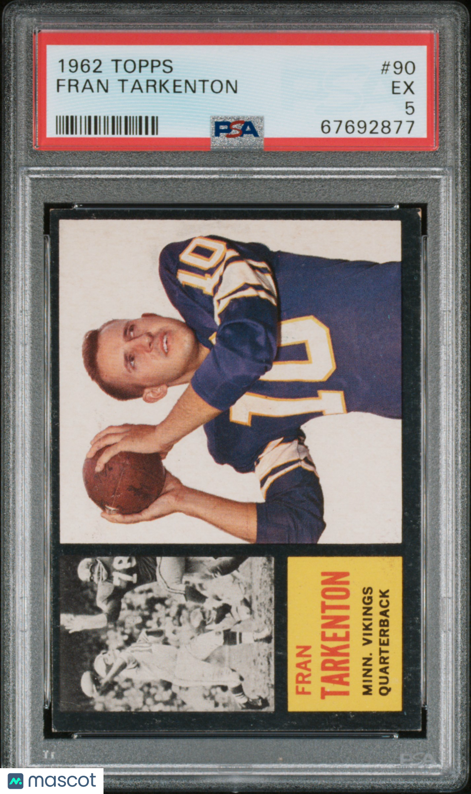 1962 Topps Fran Tarkenton #90 PSA 5