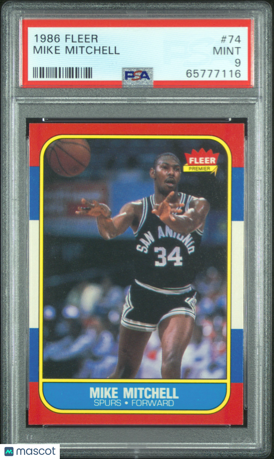 1986 Fleer Mike Mitchell #74 PSA 9