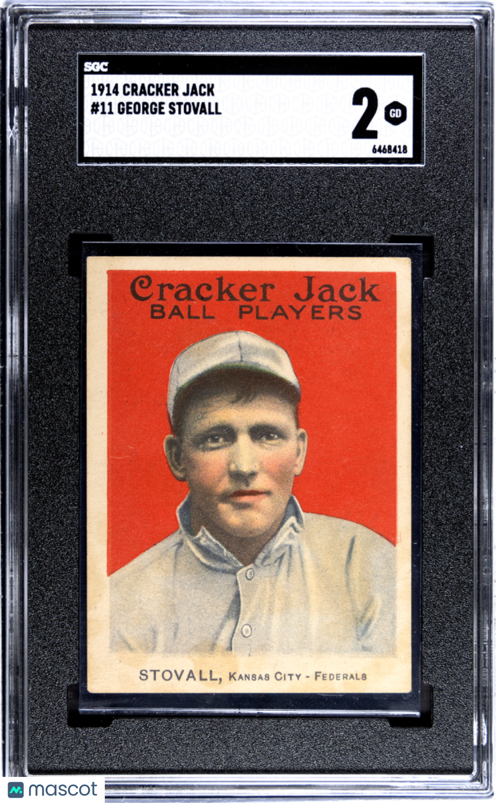 1914 Cracker Jack George Stovall #11 SGC 2