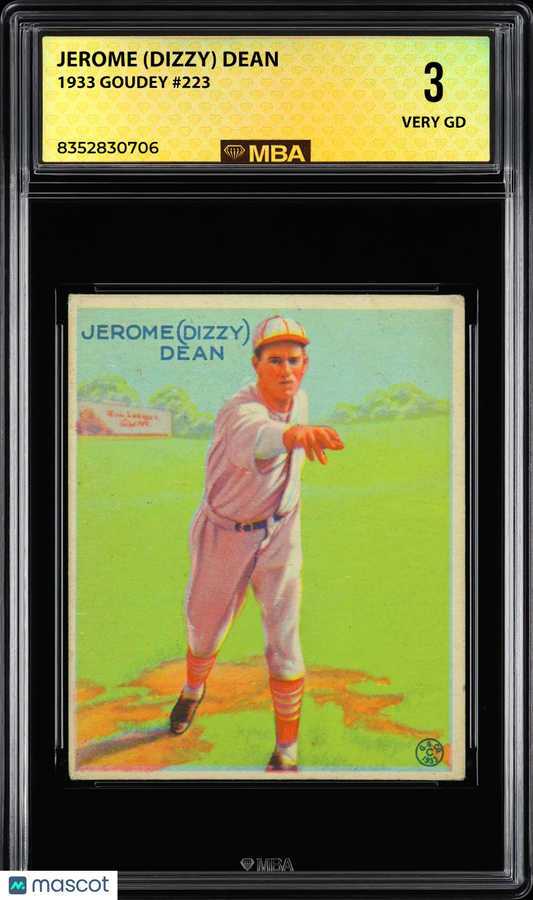 1933 Goudey Jerome (Dizzy) Dean #223 MBA 3