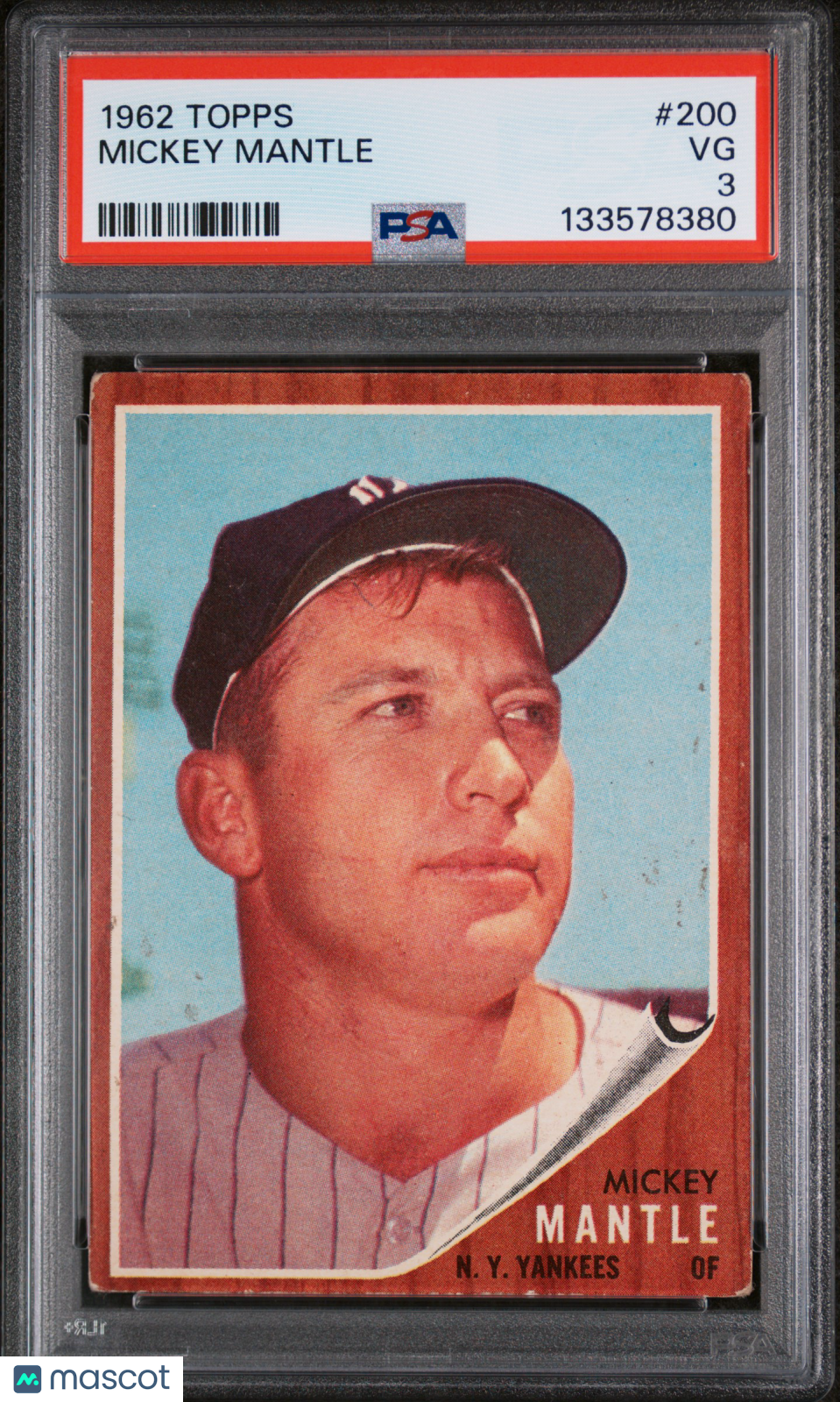 1962 Topps Mickey Mantle #200 PSA 3
