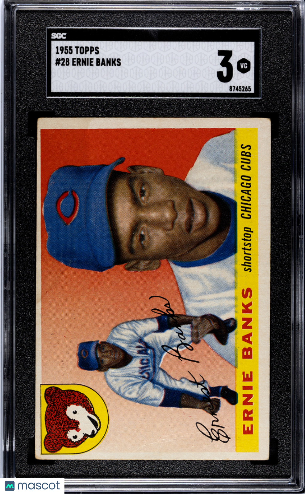 1955 Topps Ernie Banks #28 SGC 3