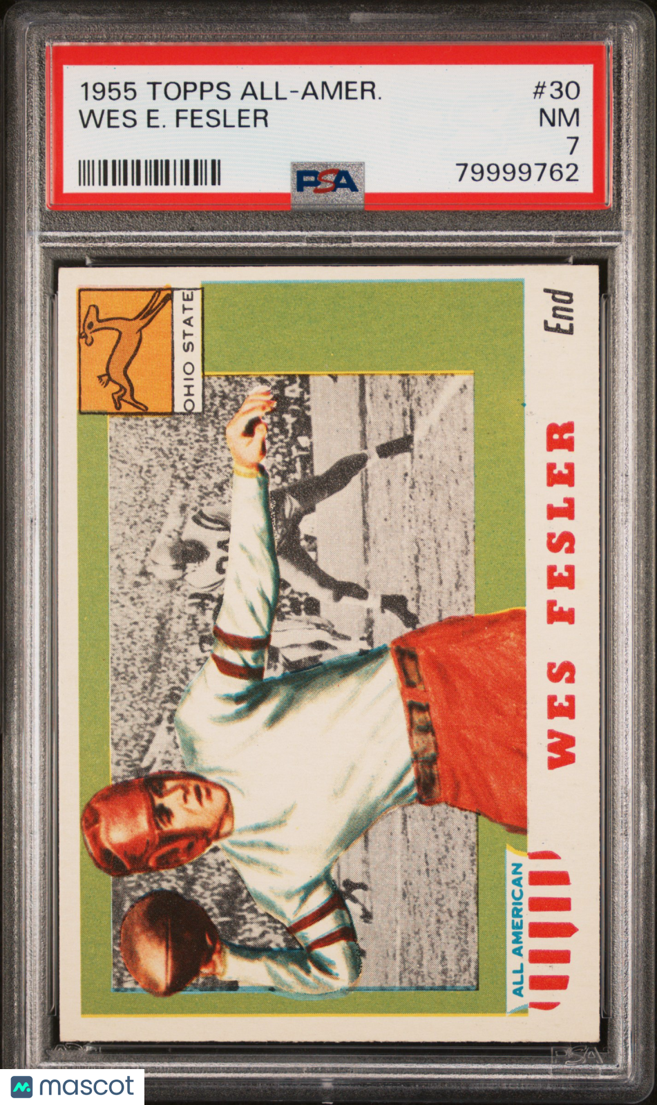 1955 Topps All-Amer. Wes E. Fesler #30 PSA 7
