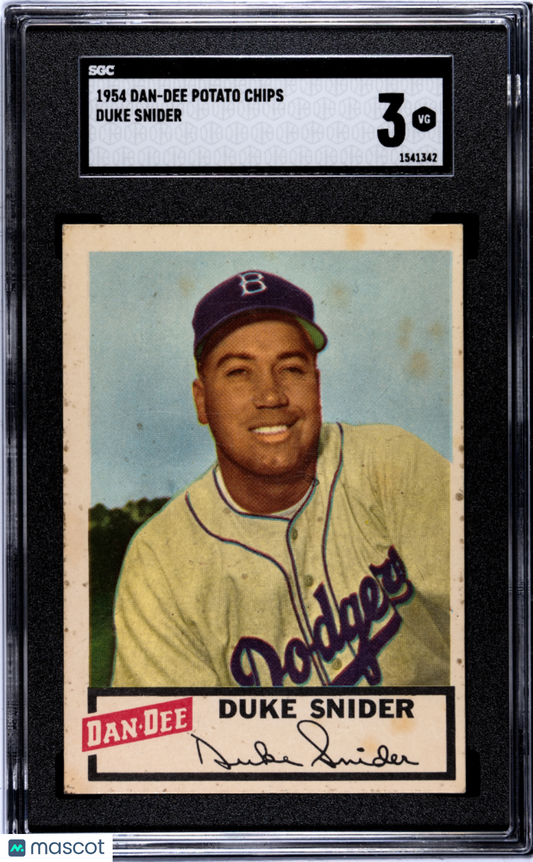 1954 Dan-Dee Potato Chips Duke Snider SGC 3