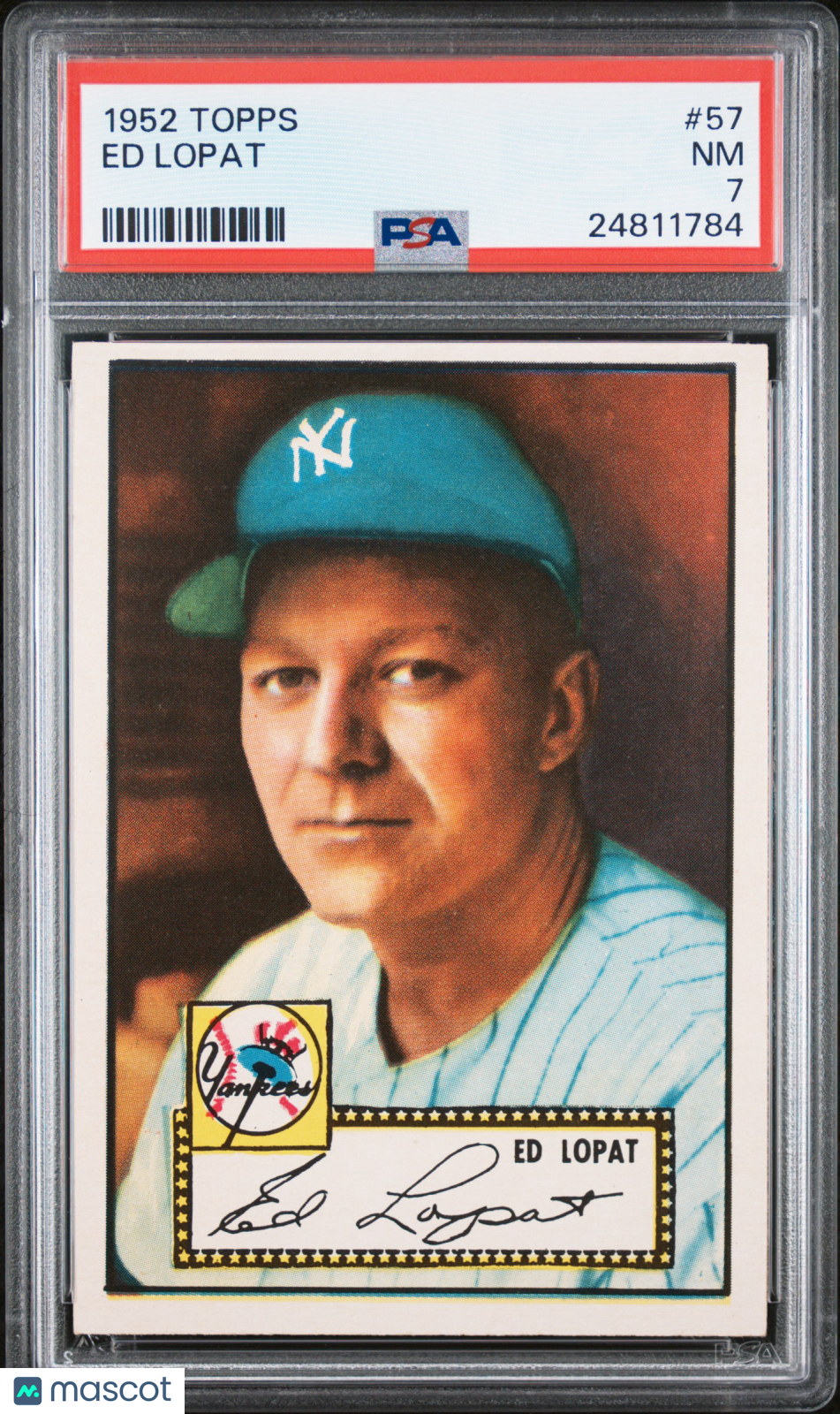 1952 Topps Ed Lopat #57 PSA 7