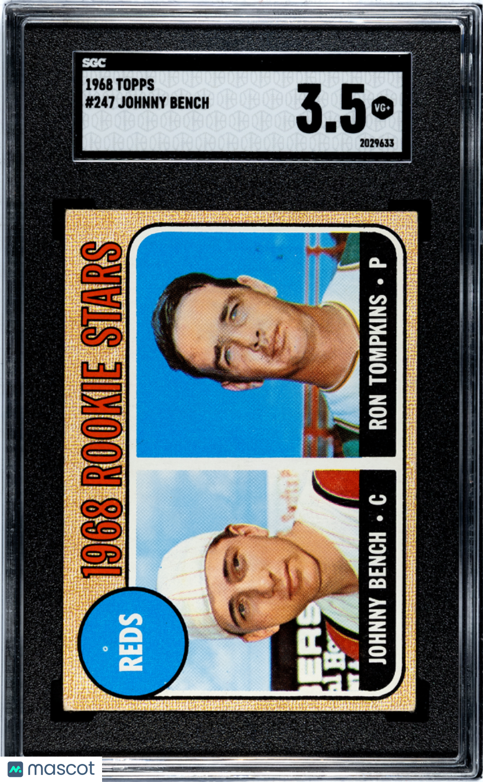 1968 Topps Johnny Bench #247 SGC 3.5