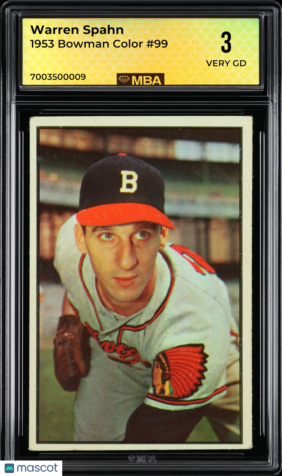 1953 Bowman Color Warren Spahn #99 MBA 3