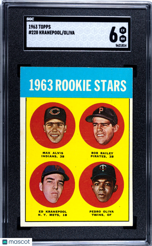 1963 Topps Oliva Kranepool #228 SGC 6
