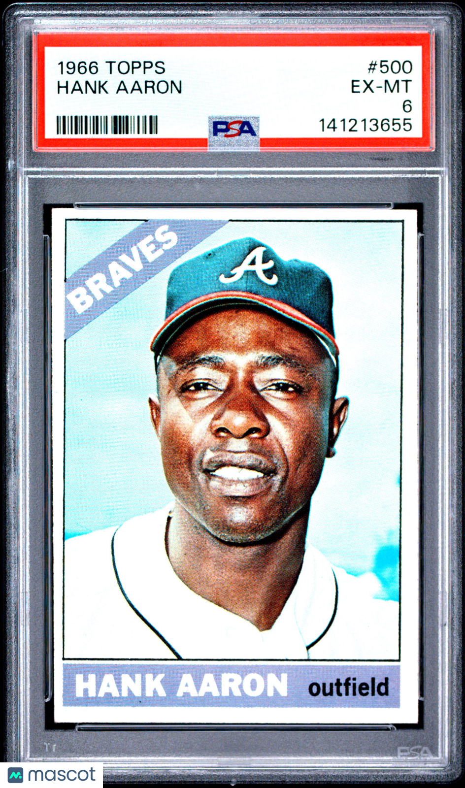 1966 Topps Hank Aaron #500 PSA 6