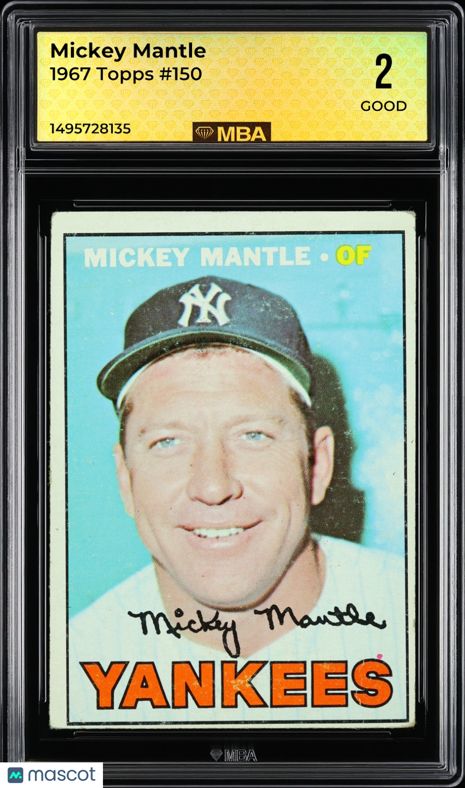 1967 Topps Mickey Mantle #150 MBA 2