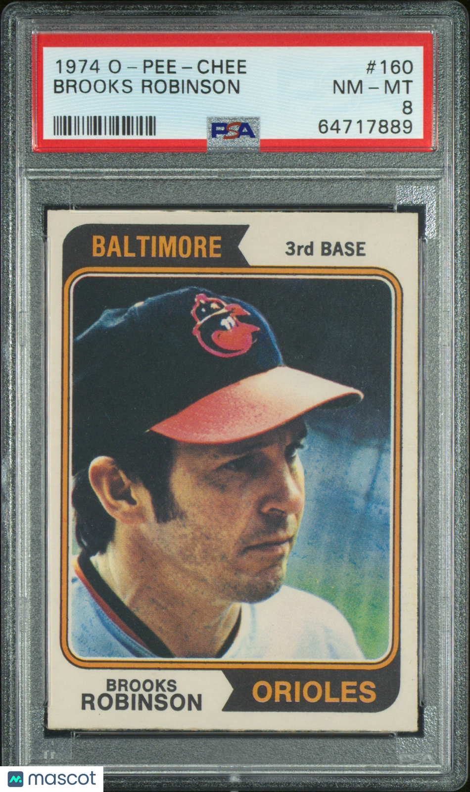 1974 O-Pee-Chee Brooks Robinson #160 PSA 8