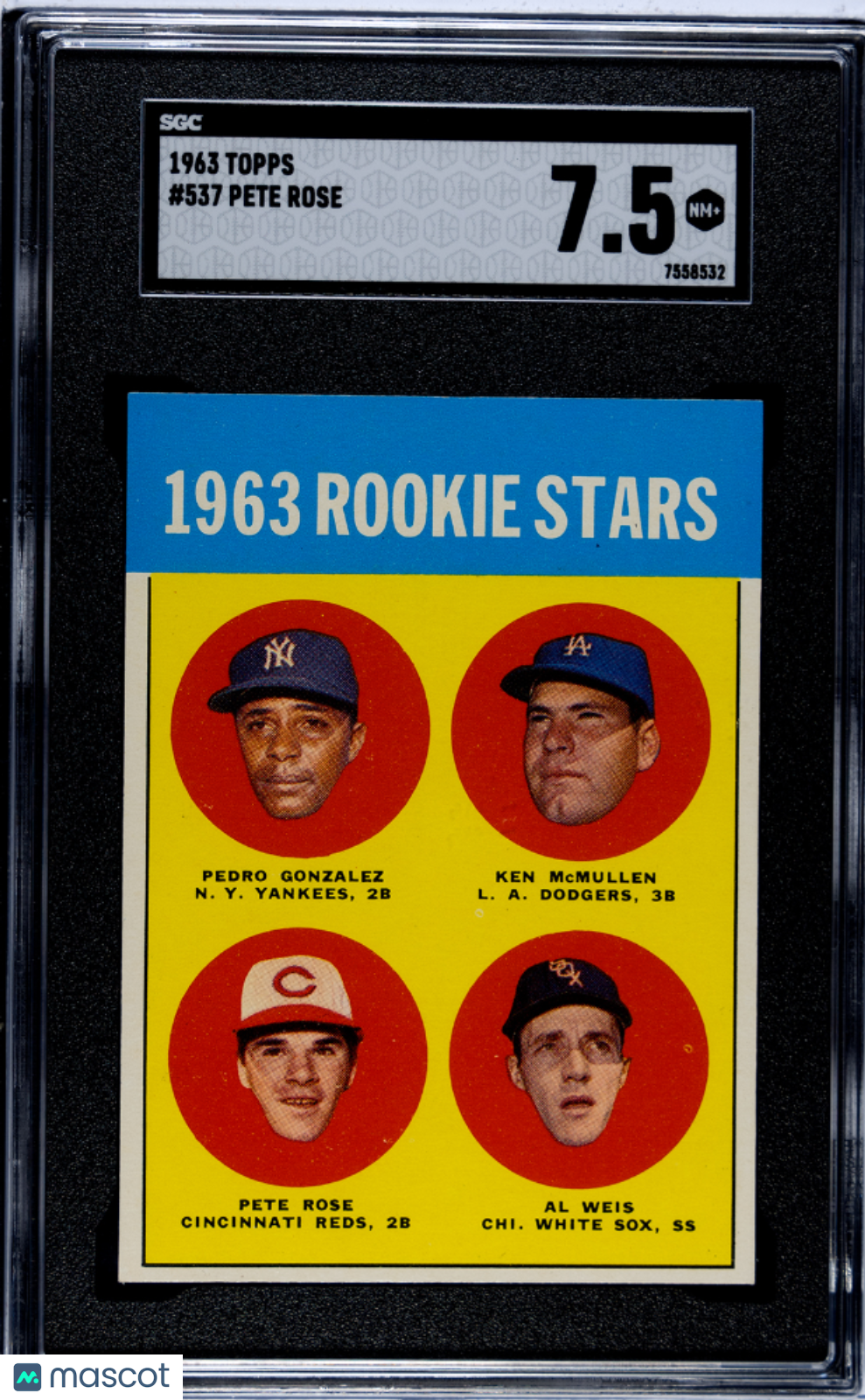 1963 Topps Pete Rose #537 SGC 7.5