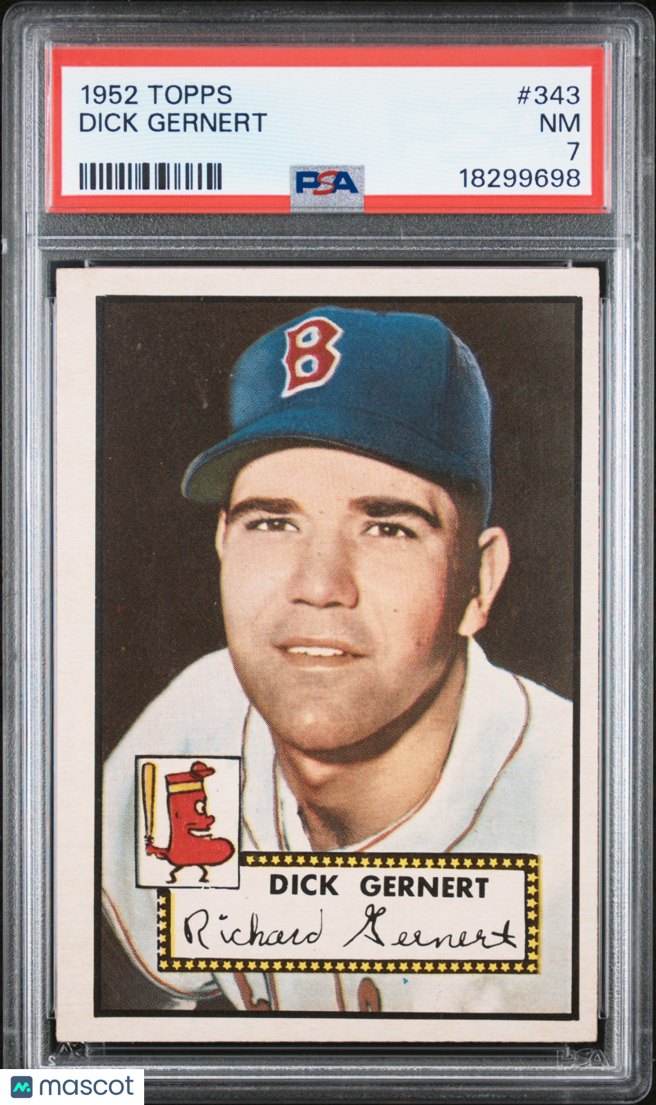 1952 Topps Dick Gernert #343 PSA 7