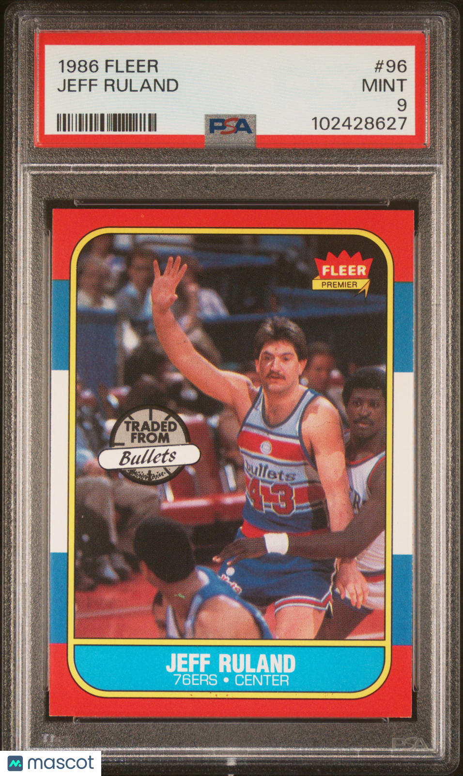 1986 Fleer Jeff Ruland #96 PSA 9