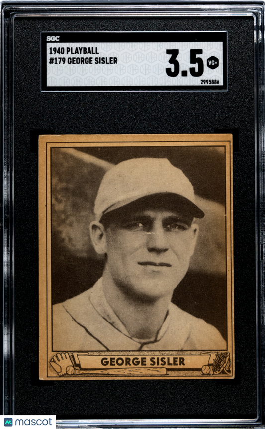 1940 Playball George Sisler #179 SGC 3.5