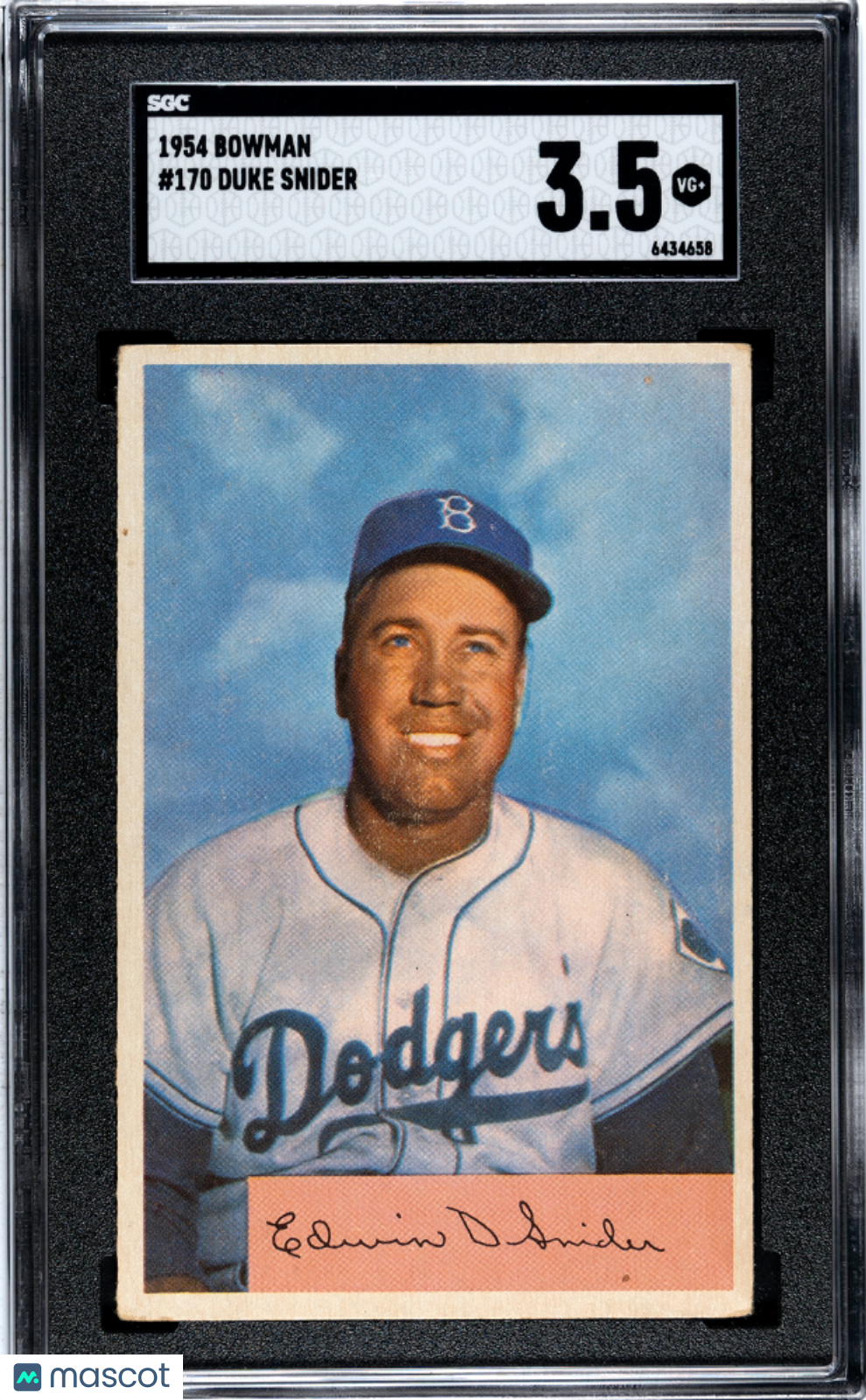 1954 Bowman Duke Snider #170 SGC 3.5