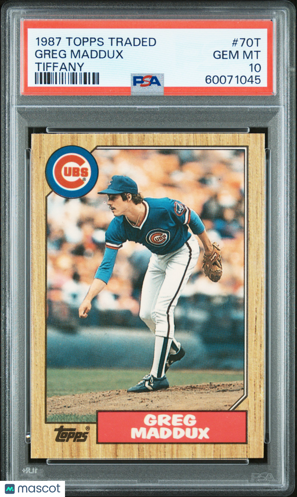 1987 Topps Traded Tiffany Greg Maddux #70T PSA 10
