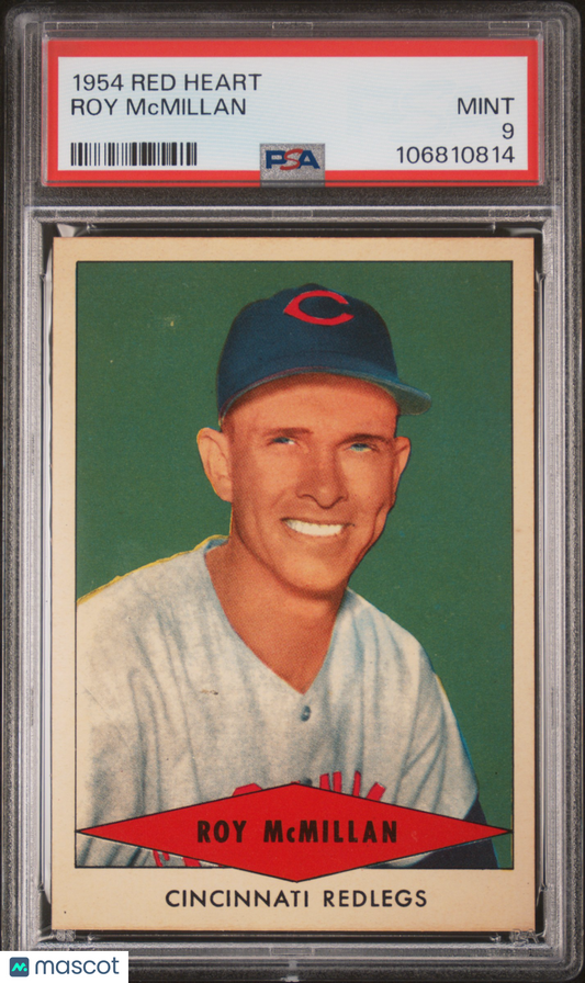 1954 Red Heart Roy Mcmillan PSA 9