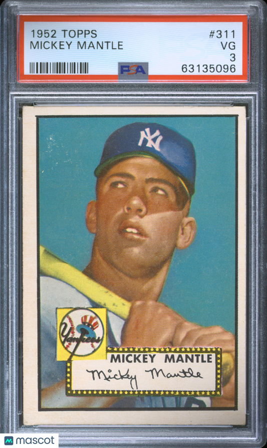 1952 Topps Mickey Mantle #311 PSA 3