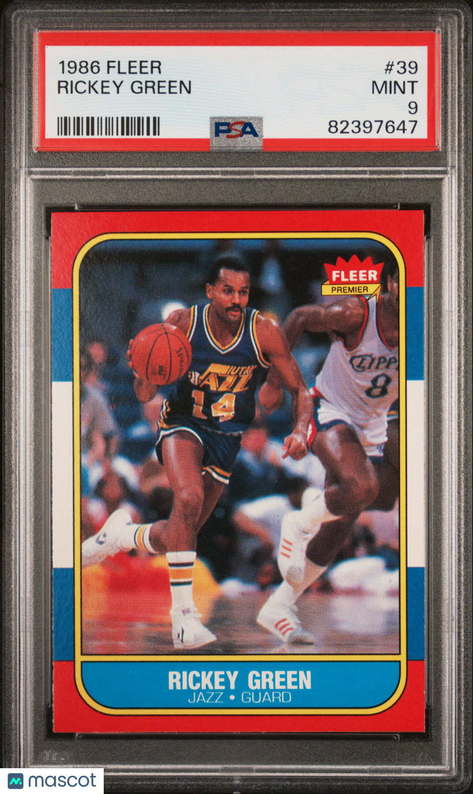 1986 Fleer Rickey Green #39 PSA 9