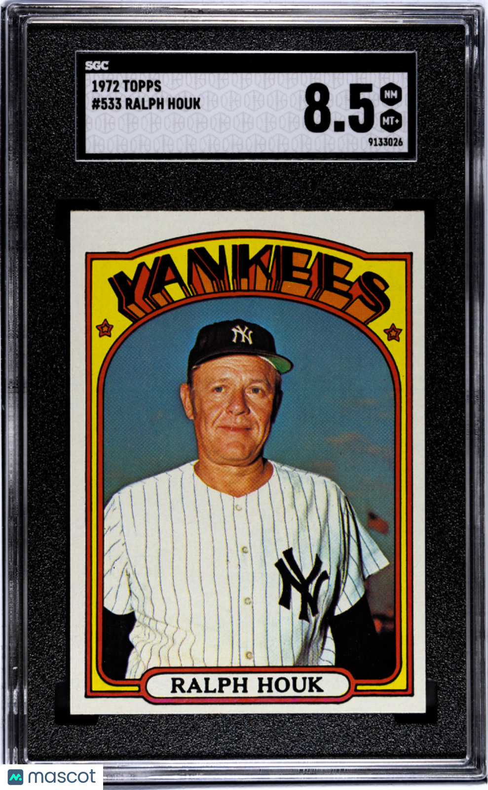 1972 Topps Ralph Houk #533 SGC 8.5